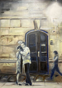 Tango in der Neustadt, Öl, 2023