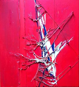 o.T., Draht und Acryl